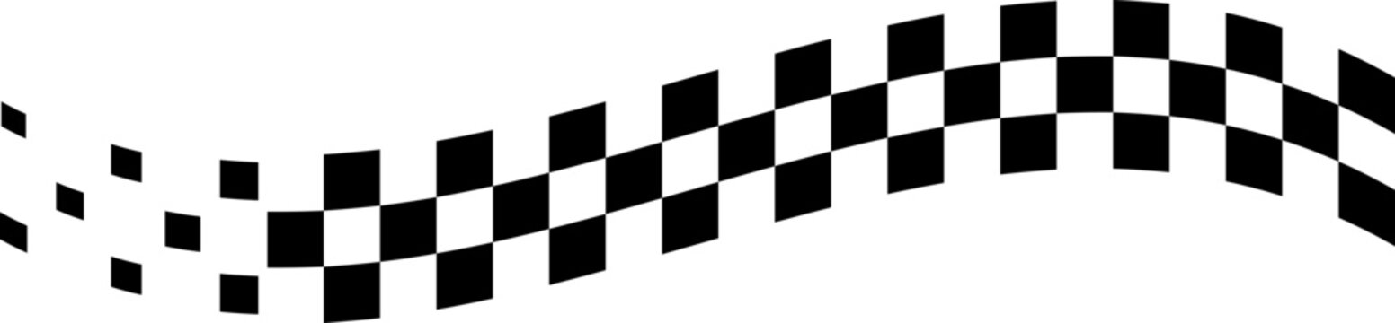 Flowing Checker Wave Pattern With Modern Abstract Style