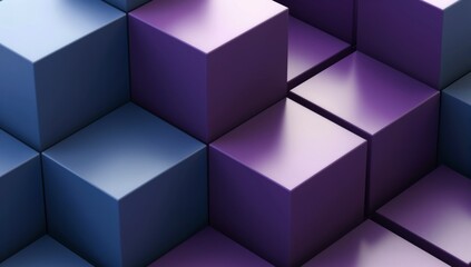 Obraz premium Abstract 3D Render of Multicolored Geometric Cubes