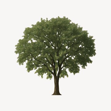 Lush green tree illustration
