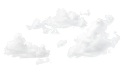 three clouds on a white isolated background © Ирина Гутыряк