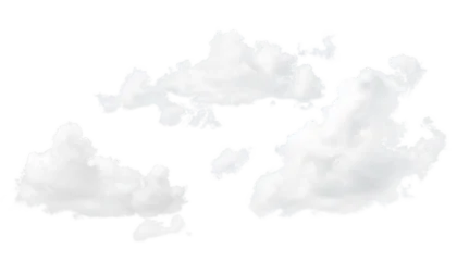 three clouds on a white isolated background © Ирина Гутыряк