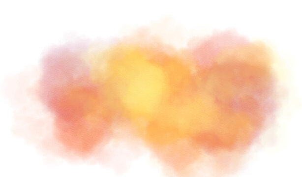 Realistic clouds explosion fluffy steam cutout PNG. Colorful clouds flowing, smoke explosion, smog effect for festival celebration. Smoke clouds fog png cutout.