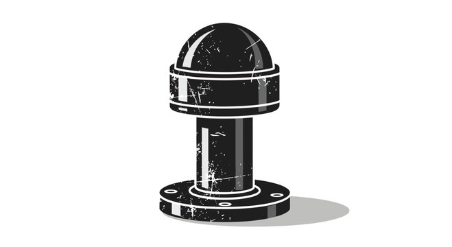 Industrial vent pipe with dome cap and grunge texture