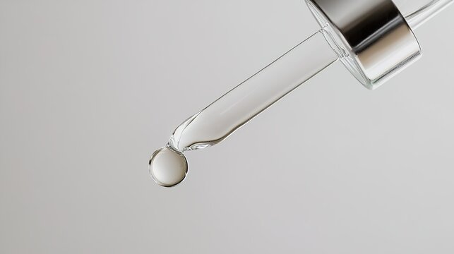 sedition. A single clear droplet falling from a glass dropper, studio lighting, clean aesthetic. bar promotions, beverage menus, designed for product packaging and bar promotions.