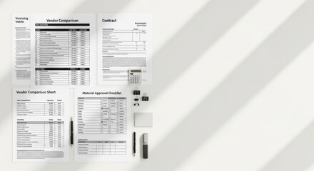 Obraz premium Contract Documents on Desk