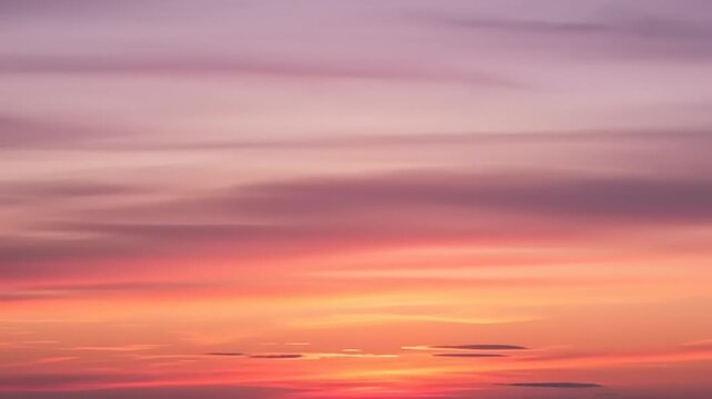 Vibrant Sunset Sky with Orange Clouds.