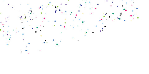 Vector Design Colorful confetti dots floating on white background vector illustration © Brishy 