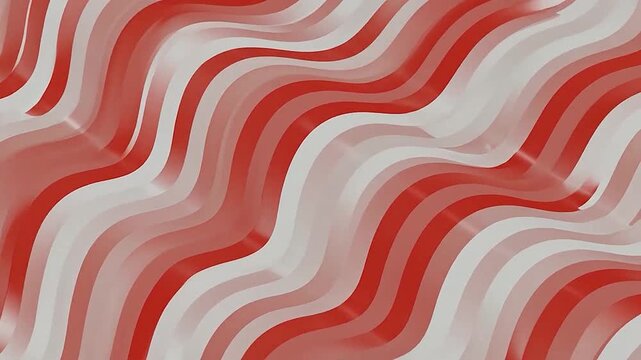Abstract wavy lines with red and white colors create a dynamic pattern