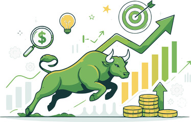 Obraz premium financial crisis concept illustration stock market bearish symbol 