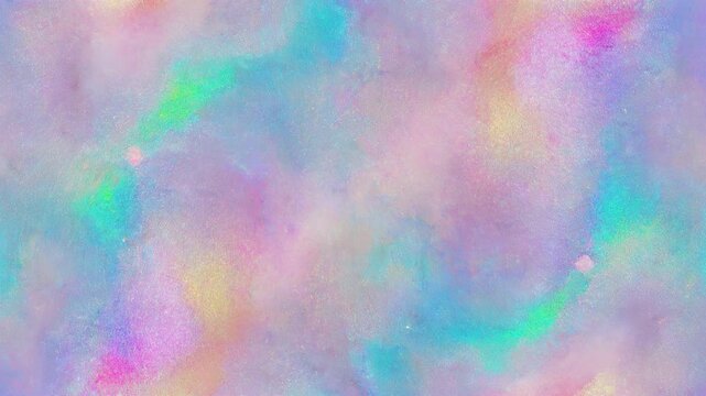 Abstract Iridescent Watercolor Texture with Soft Pastel Color Shifts