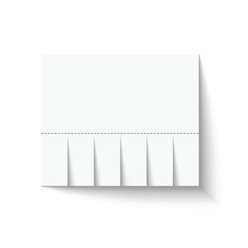 Tear-off flyer blank template with cut tabs for contact