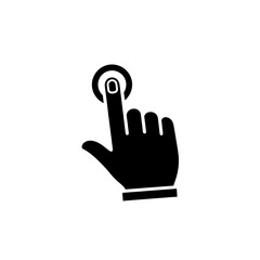 Obraz premium Black hand icon with index finger.