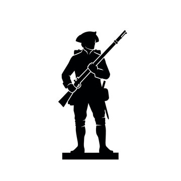 American Revolutionary War Soldier Silhouette 1.