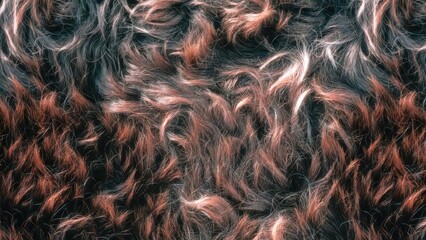 Naklejka premium Swirling patterns of textured reddish-brown fibers under soft lighting