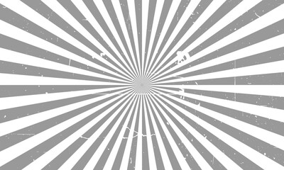 Obraz premium Gray and white grunge sunburst background. Vector eps10