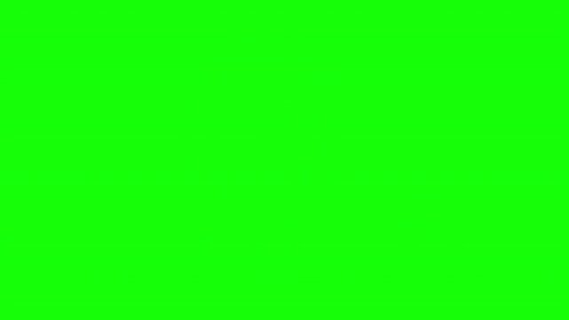 White Ghost Cartoon Character Floating on Green Screen Background