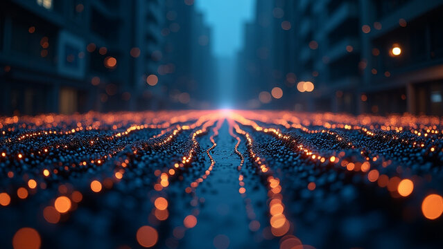 Deep Learning Neural Network 3D Space Wide Angle View