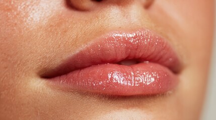 Obraz premium beauty campaigns, enhance natural beauty with our lip oil, for a hydrated, glowing look perfect for beauty and skincare campaigns