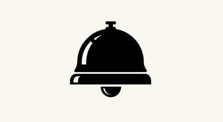 Fototapeta premium Black bellhop service cloche cover.