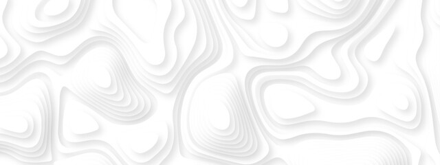 Abstract background vector Abstract wavy line 3d paper cut white background. Abstract pattern with lines. Abstract sea map geographic contour map and topographic contours map background. © armans