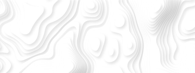 Abstract background vector Abstract wavy line 3d paper cut white background. Abstract pattern with lines. Abstract sea map geographic contour map and topographic contours map background. © armans