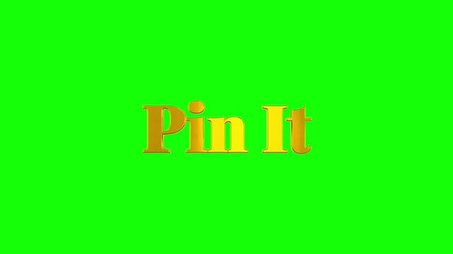 Animated green screen with pin it text overlay for social media sharing and marketing