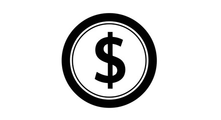 Obraz premium Dollar sign currency symbol icon.