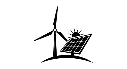 Renewable Energy Solar Panel Wind Turbine. © alvin