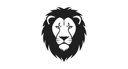 Lion head with long mane hair. © alvin