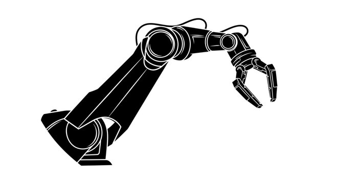 Industrial robotic arm machine part.