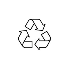 Obraz premium Recycle Symbol Outline on White Background vector illustration