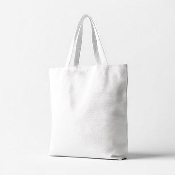 Blank White Tote Bag Mockup Clean Minimal Product Design