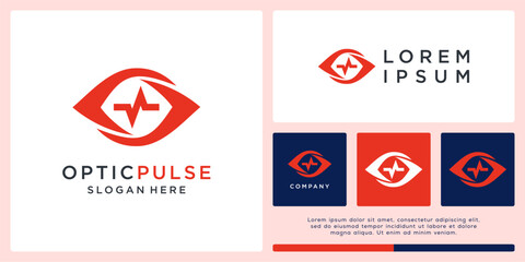 Optical pulse logo design with eye