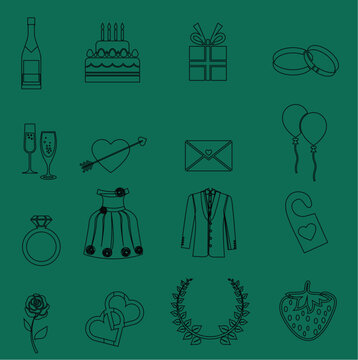 set of vector christmas icons