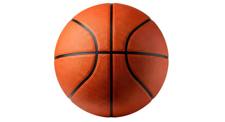 Fototapeta premium A close up view of a standard orange basketball with black panels