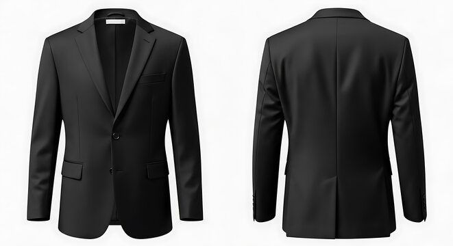 Mockup of a black color two button formal blazer for man