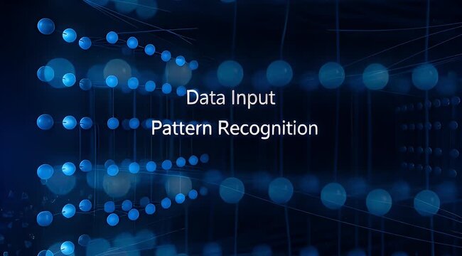 Neural network representation for data input and pattern recognition in blue tones
