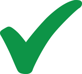 Green Check Mark Icon for Status Verification and Approval Concept, (UI) designs, mobile app notifications, digital checklists, and business approval branding.