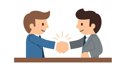 Obraz premium Business Handshake. Two Professional Men Shaking Hands, Symbolizing Agreement, Partnership, and Successful Deal.
