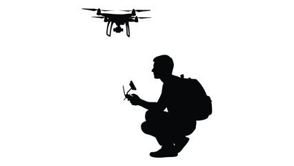 Man operating a drone with a remote control © MD Riad Hossain 