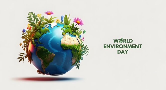 Celebrate world environment day with a focus on sustainable living and eco friendly practices for a greener future