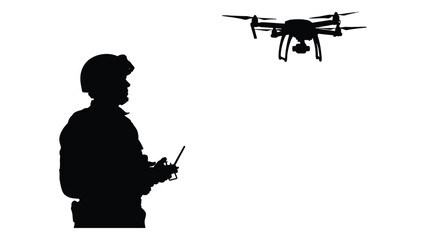 Man operating a drone with remote control © MD Riad Hossain 