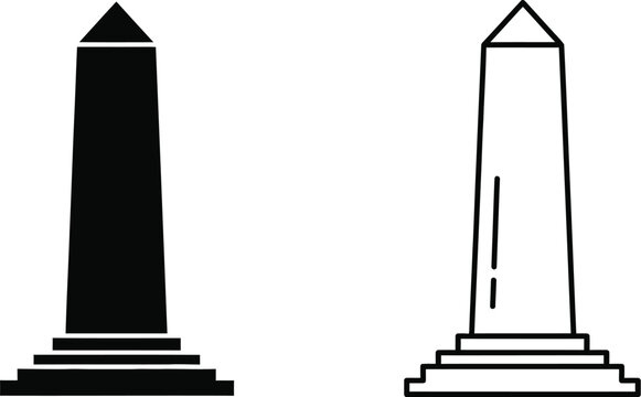 Obelisk monument illustration Vector