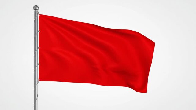 Red flag waving