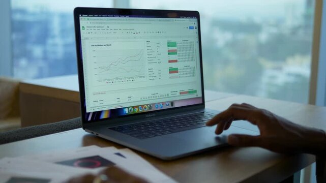 Business Data Analysis on Laptop