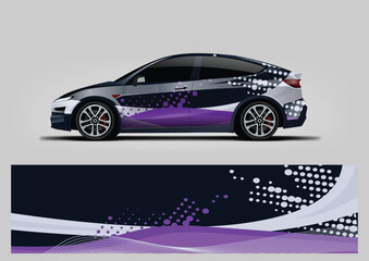modern shape background for sport car livery wrap design, vehicle wrap sticker and decal © Lancar