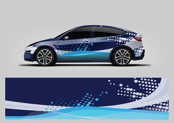 modern shape background for sport car livery wrap design, vehicle wrap sticker and decal © Lancar