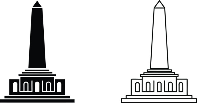 Monument illustrations washington obelisk landmarks Vector