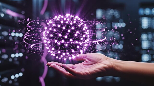 Artificial Intelligence Neural Network Sphere Digital Technology Concept