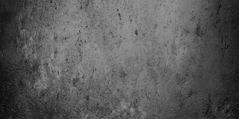 Obraz premium Abstract dark grey concrete texture background with distressed cement surface and moody vignette around the edges, highlighting the gritty details, and industrial speckles.